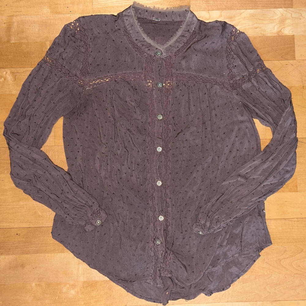Free People Button Up Blouse